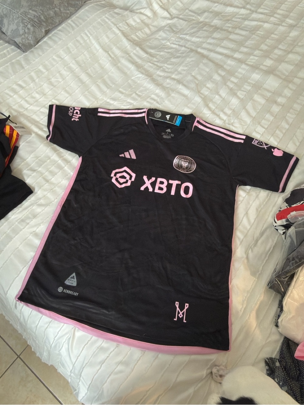 Black & Pink Soccer Jersey with Logo